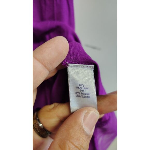 Jennifer Lopez XL Women's Purple Sleeveless Flowy Mesh Tank - Picture 4 of 6